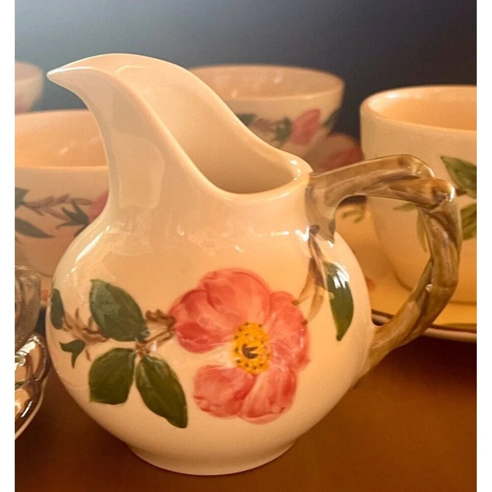 Franciscan Desert Rose Sugar Bowl (no lid) & Creamer USA California Vintage‎
